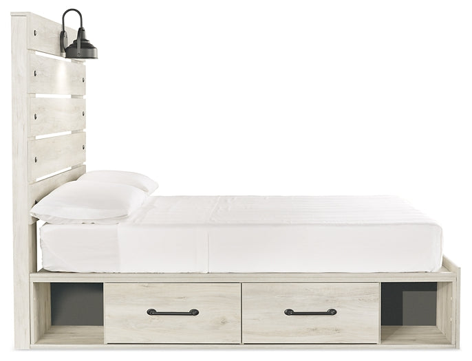 Cambeck  Panel Bed With 4 Storage Drawers