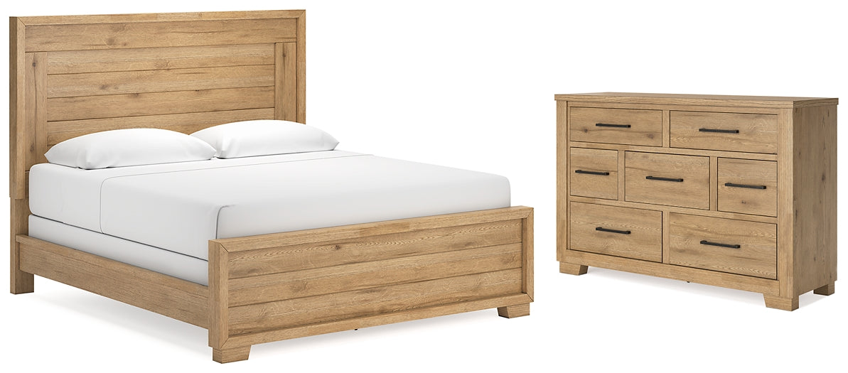 Galliden California King Panel Bed with Dresser