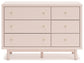 Wistenpine Twin Upholstered Panel Bed with Dresser