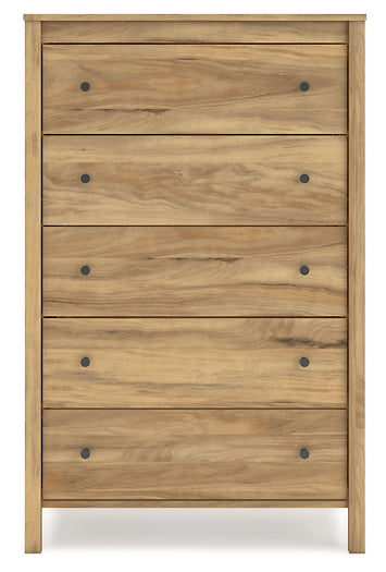 Bermacy Full Platform Panel Bed with Dresser and Chest