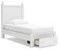 Mollviney Twin Panel Storage Bed with Dresser and 2 Nightstands