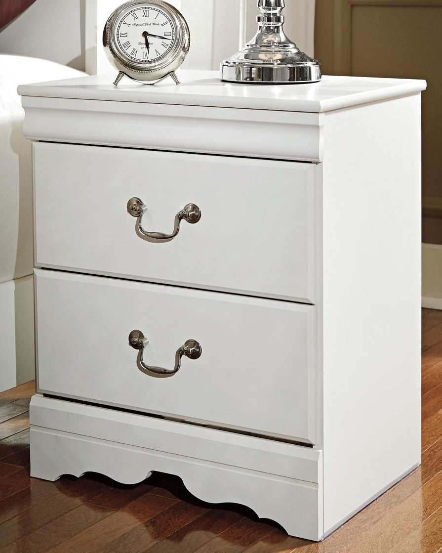 Louis Philippe Traditional 2-Drawer Nightstand Bedside Table